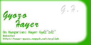 gyozo hayer business card